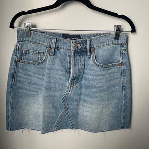 Blue mini jean skirt - 4